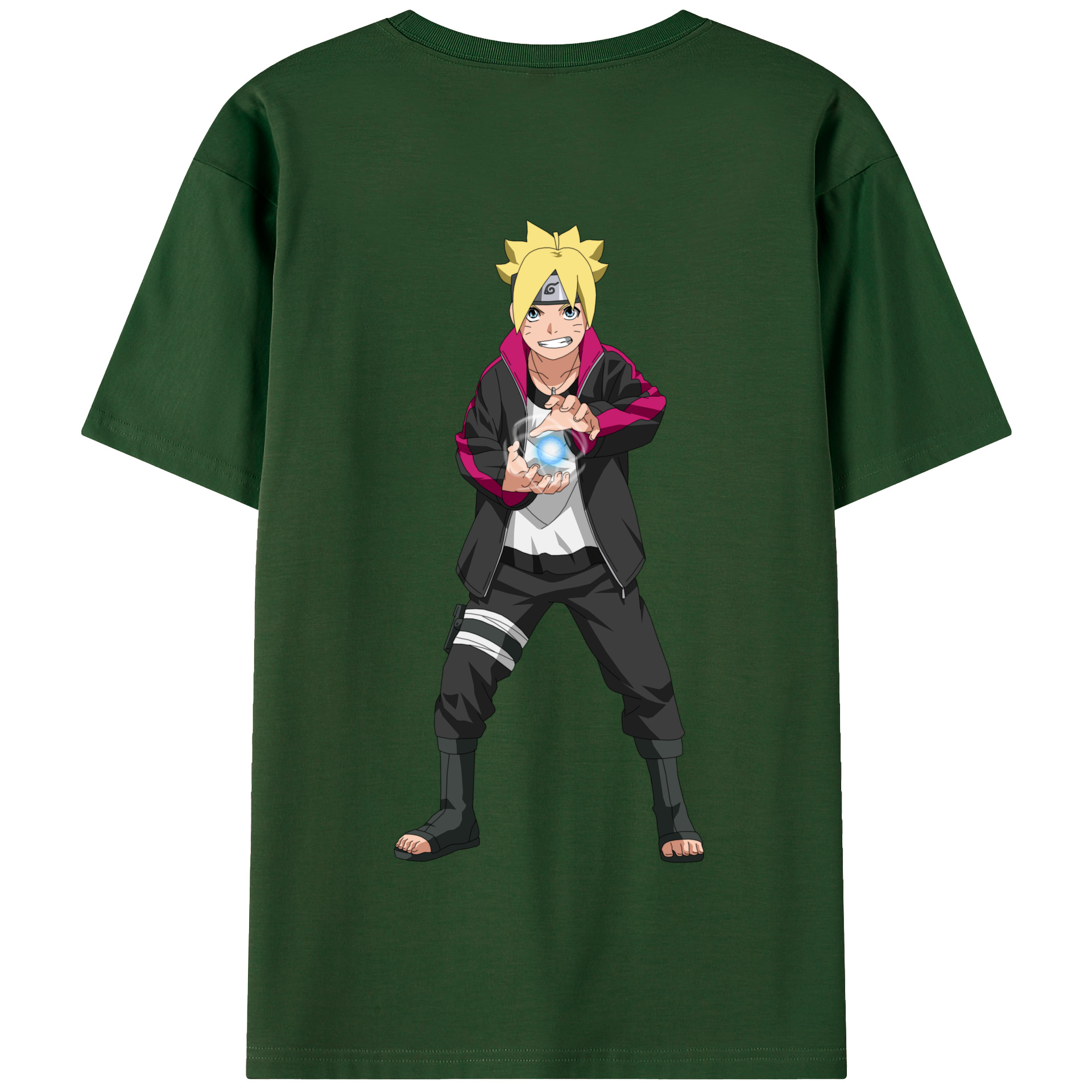 （画像用） NARUTO -ナルト- うずまき ボルト Uzumaki Boruto 綿100％半袖Tシャツ（背面プリント）